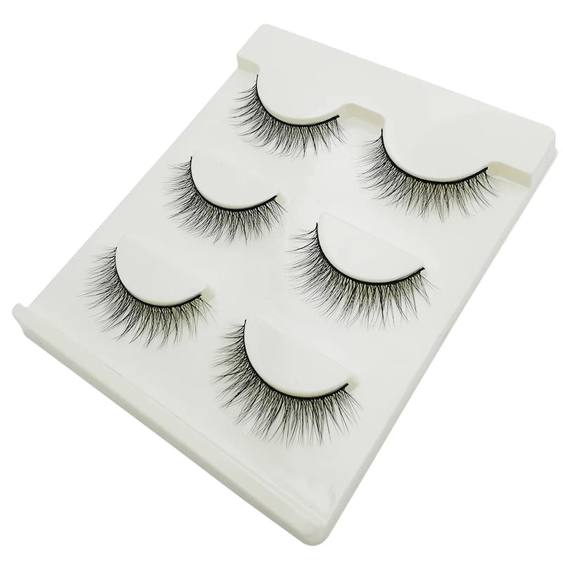 SHIDISHANGPIN 3 pairs 27 styles 3D Faux Mink Hair Soft False Eyelashes Fluffy Wispy Thick Fake Lash Handmade Eyelash Eye Makeup