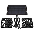 Solar Powered Fan Exhaust Fan  Waterproof Dual Exhaust Fan Air Extractor For Camping Greenhouse Kitchen Animal House