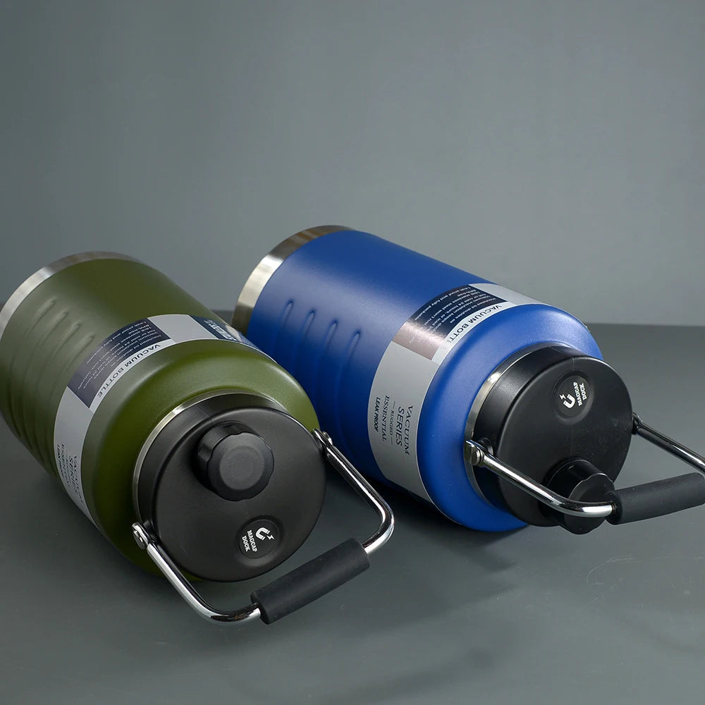 1.5L Large Capacity Vacuum Flask, 304 Stainless Steel Vacuum Bottle, Outdoor Portable Water Bucket, Handheld Sports Water Bottle