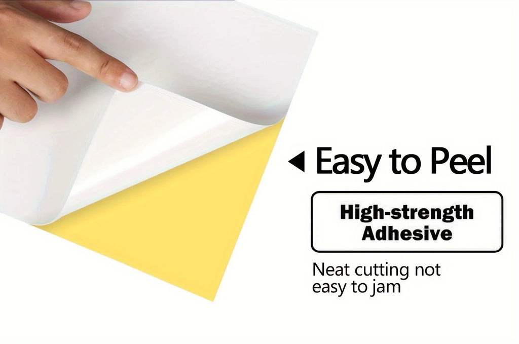 50 sheets Printing paper & A4 size stickers, suitable for laser printers and inkjet printers, self-adhesive printing paper