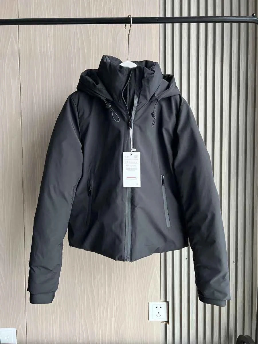 ETJ 2025 Autumn/Winter New  women's short imitation wind waterproof hooded thick warm cotton jacket Outdoor coat 4749703