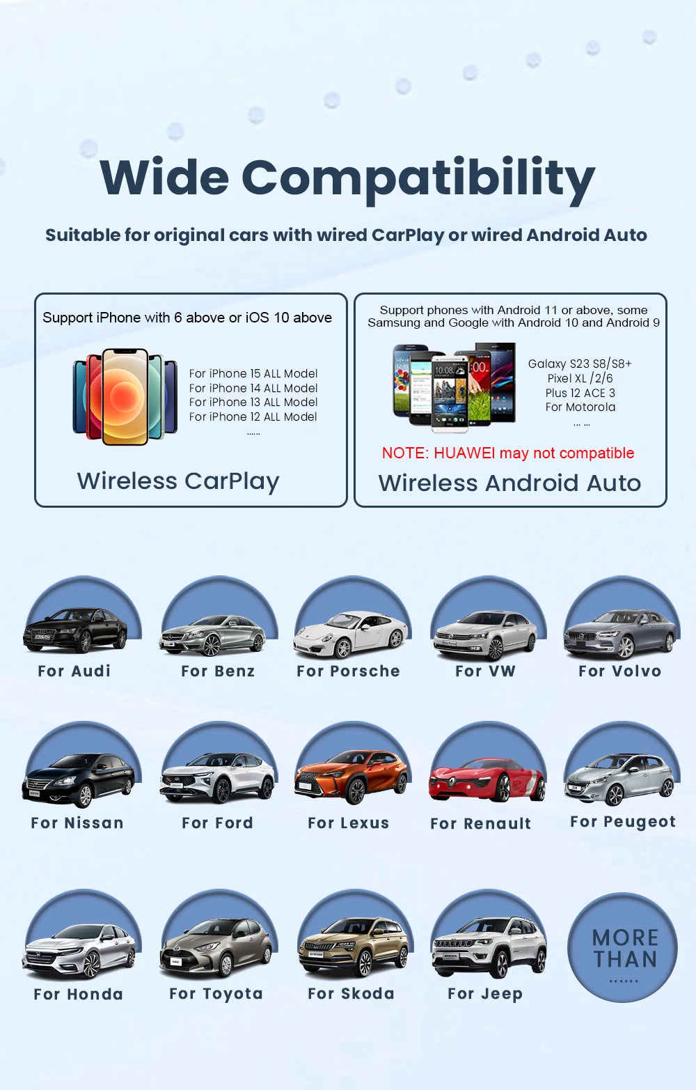 New Carplay Android Auto Auto 2 In-1 Wired To Wireless Magic Box Android Auto Car Machine Interconnect Box Plug and Playback