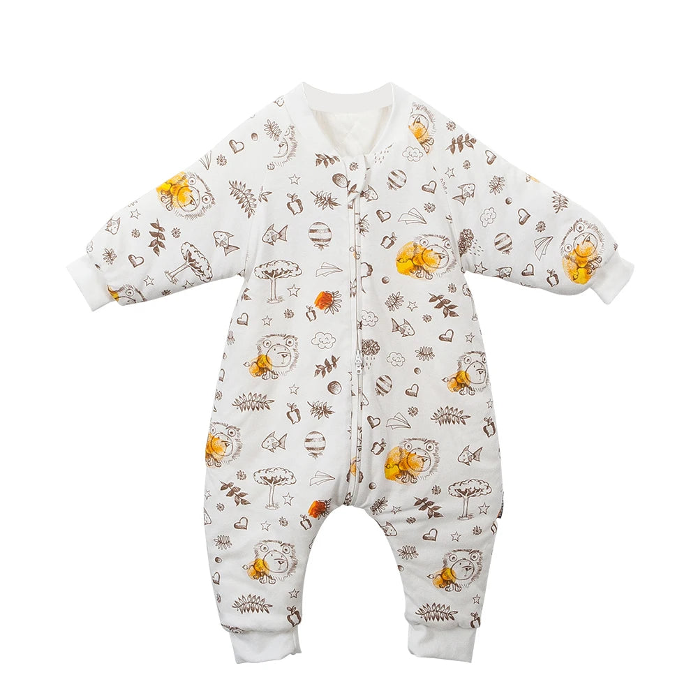 Baby Sleeping Bag Cute Girls Winter Warm Baby Sleepsack With Feet 1-4Years Kids Growth Blanket Sleepwear Children'S Sleeping Bag