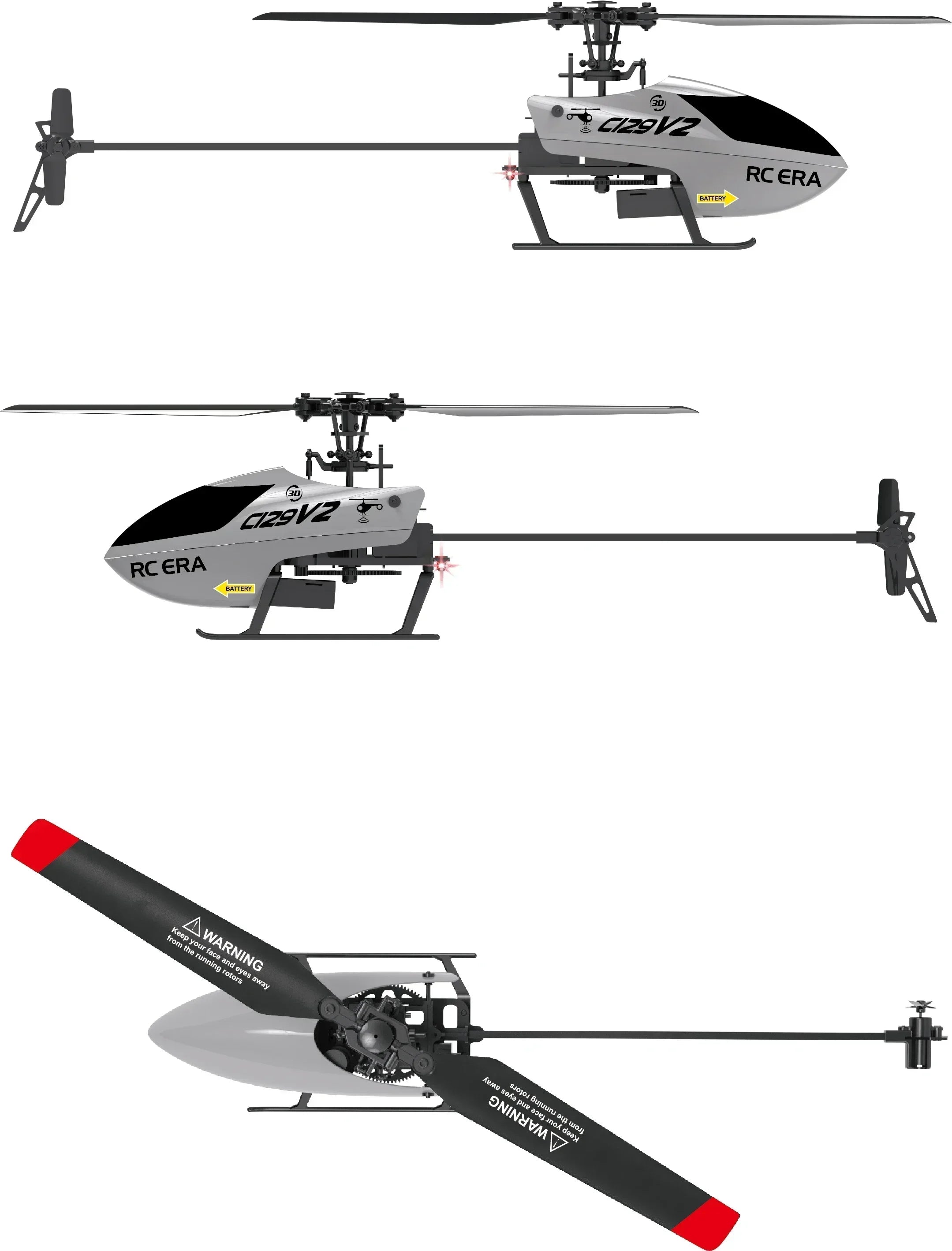C129 RC Helicopter, Remote Control Helicopter with Charging, Outdoor UAV Aircraft Model, Cool Flying Toy Drone