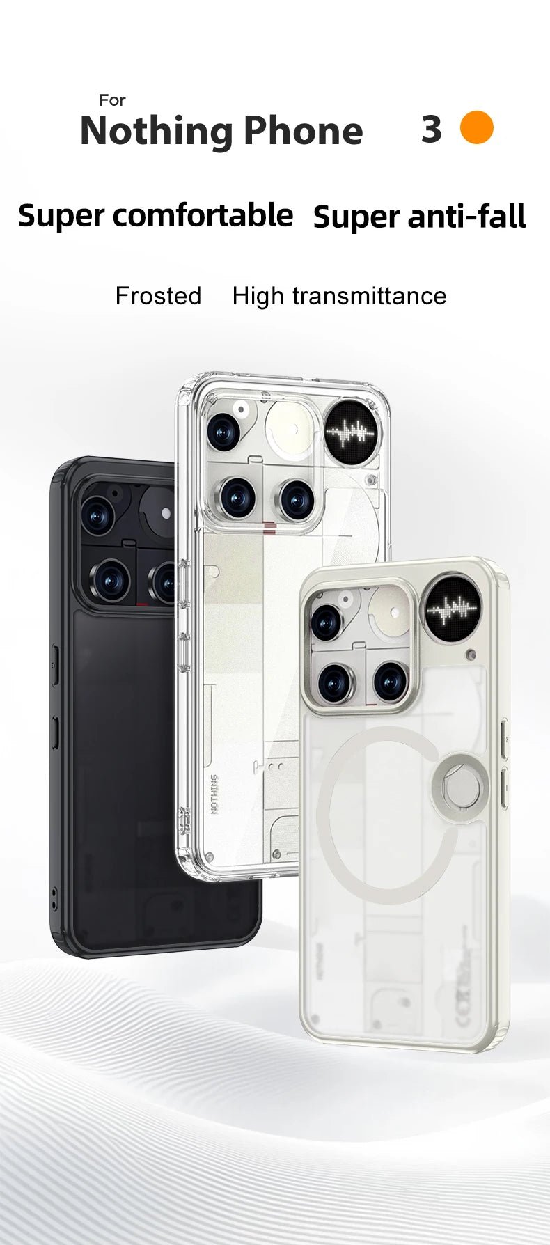 Magnetic Wireless Charging Armor Magsafe Case For Nothing Phone 3 2 1 2 Plus 3a Pro Military Shockproof Back Cover