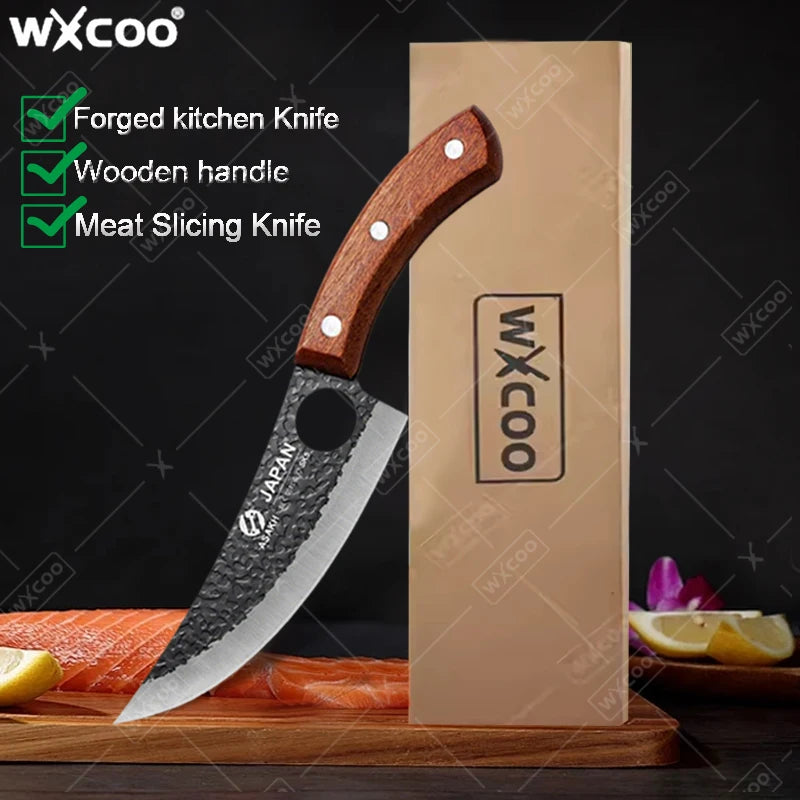 Professional Kitchen Boning Knife Hand-Forged Meat Cleaver Butcher Knife Household Fruit Slicing Vegetable Cutting Kitchen Knife