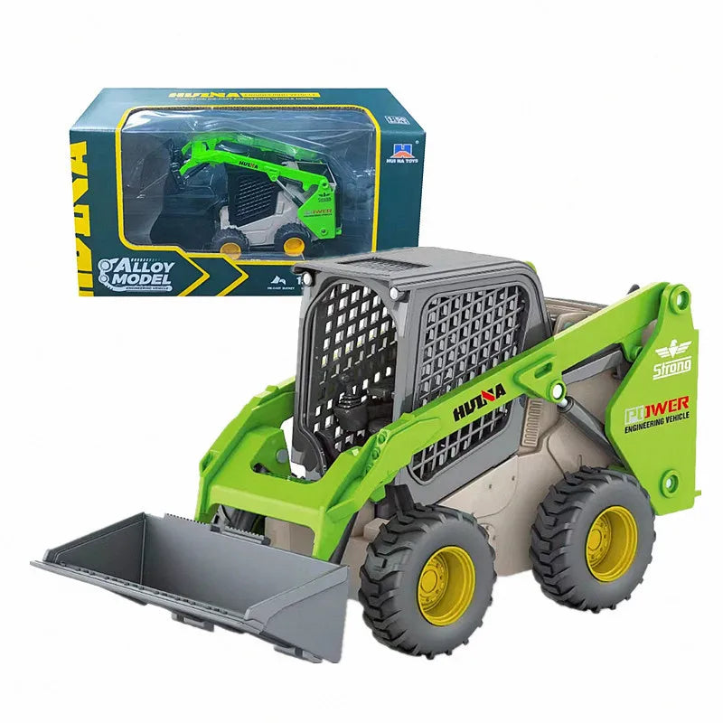 HUINA 1:50 Diecast Loader Bulldozer Static Truck Excavator Alloy Model Construction Vehicle Toys for Boys Gifts Car Collection