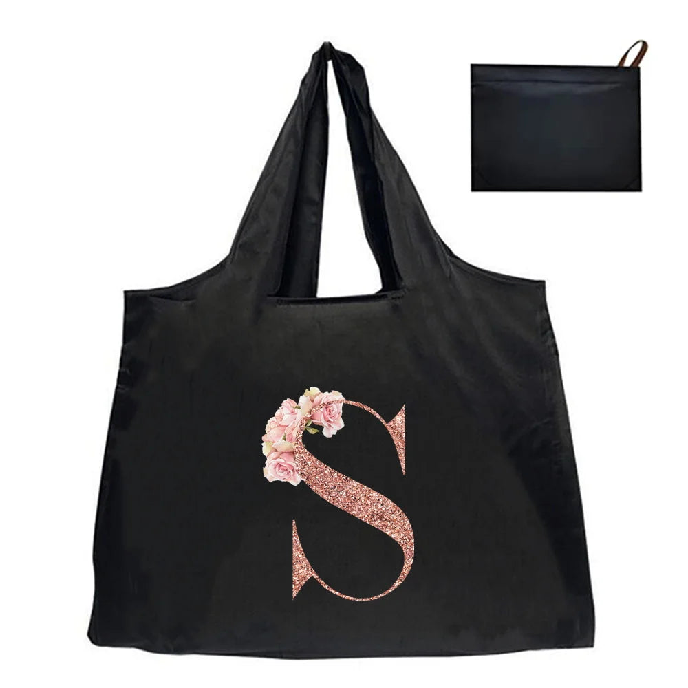 Shopping Bag Tote Bag Foldle Grocery Organizer Reusable Handbags Shoulder Bags Convenient Large-Capacity Large Tote For Fashion