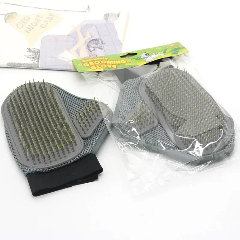 Pet Grooming Glove Mitt – Soft Deshedding & Massage