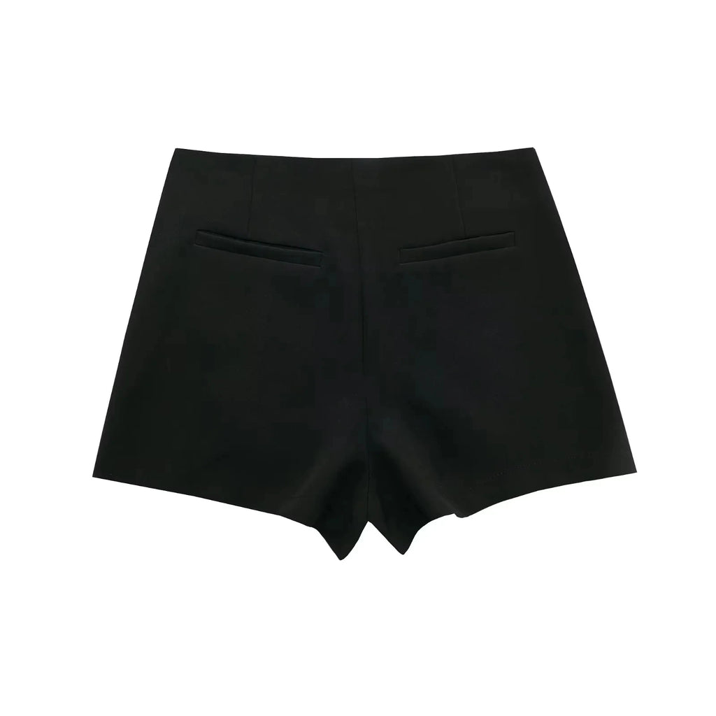 HXAO Women's Skort High Waist Brown Skirt Pants Stylish Summer Pink Black Mini Skirt Shorts Asymmetric Casual Off White Skort