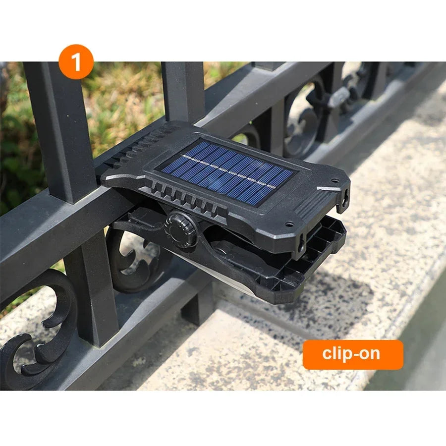 KDULIT Solar Garden Lights Outdoor Solar Clip Light Waterproof Motion Sensor Camping Lamp Fence Street Landscape Wall Decoration