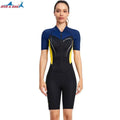 Men Women New Couple Diving Suit One-piece Sunscreen Swimsuit Short-sleeved Shorts 1.5mm Snorkeling Surfing Warm Shorty Wetsuit
