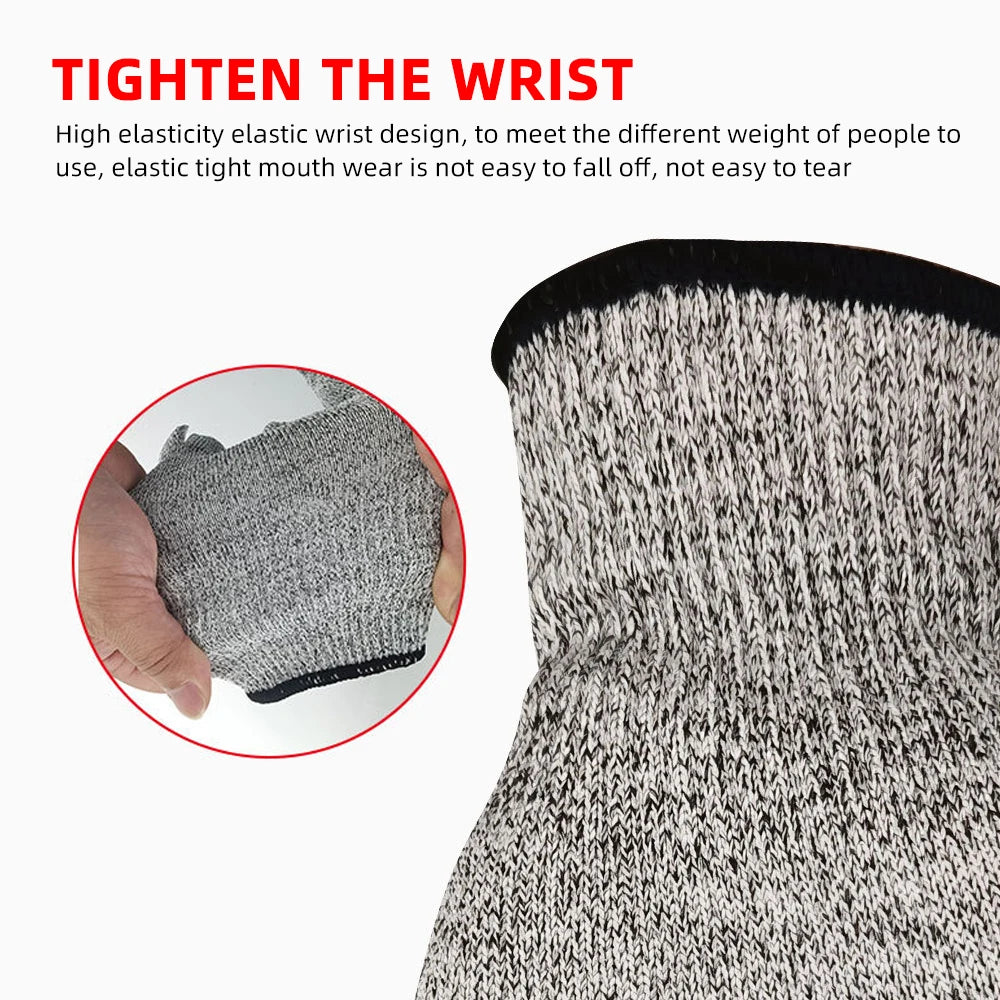 BOOIU Anti-cut Gloves Work Protection Gloves Kitchen Construction Glass Anti-cut Injury Resistant Self Defense Tactical Glove