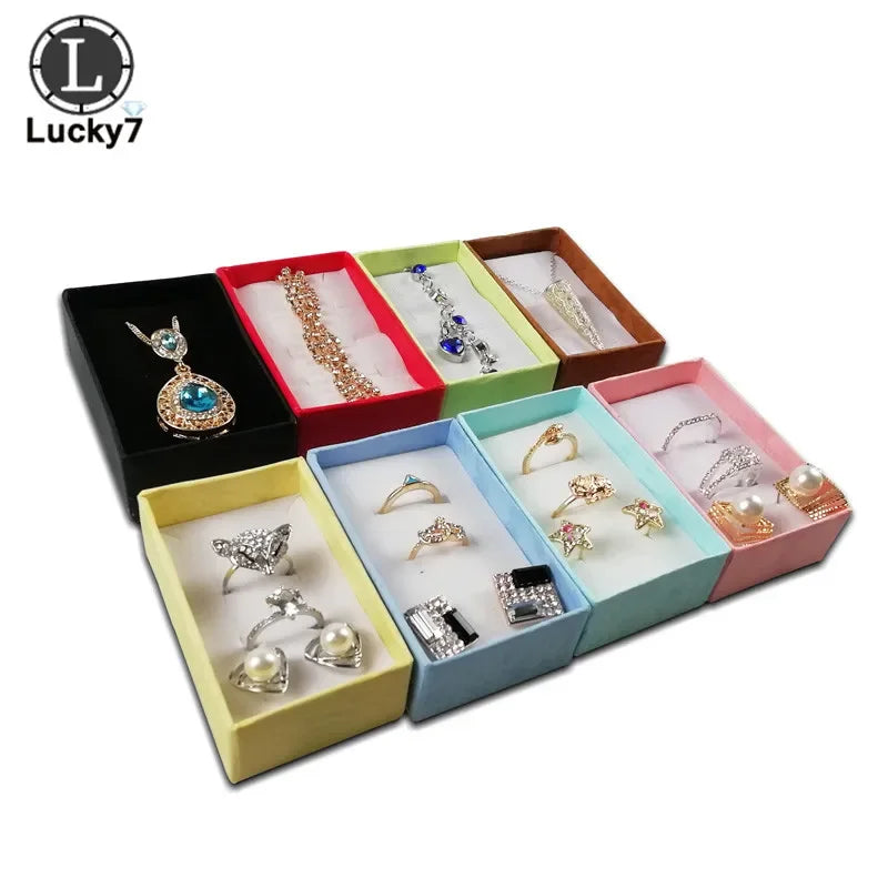 24pcs/Lot Jewelry Sets Display Box For Necklace Earrings Ring 5*8*2.5cm Packaging Shadow Box Jewelry Organizer