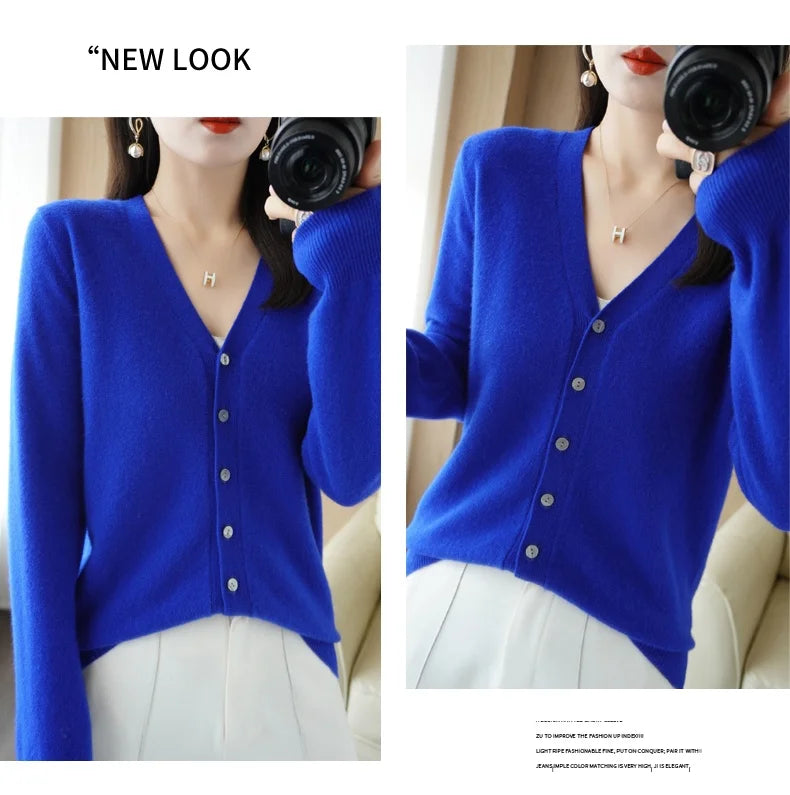 Women Cardigans 2025 Autumn Winter Single Breasted Knitwears Long Sleeve Warm Knit Cardigan Korean Fashion Spring casual Sweater