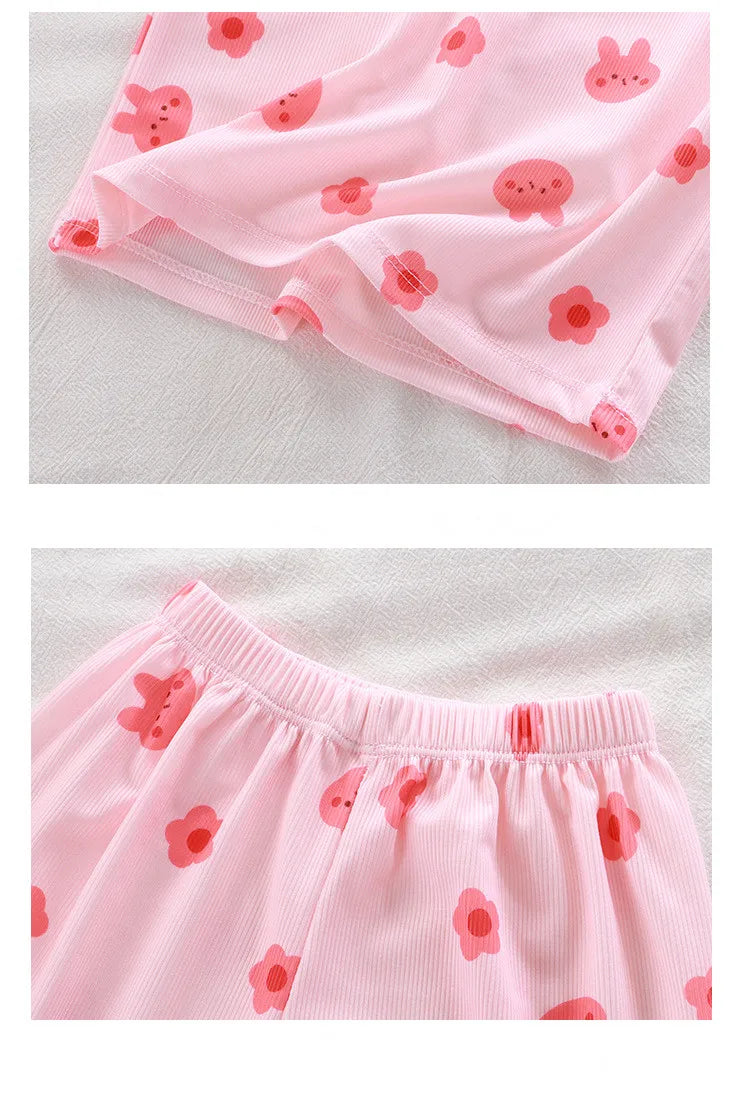 Baby Pajamas Sets Child Pajamas Toddler Short Sleeve Baby Nightwear Pyjamas Kids Cartoon Homewear Clothes