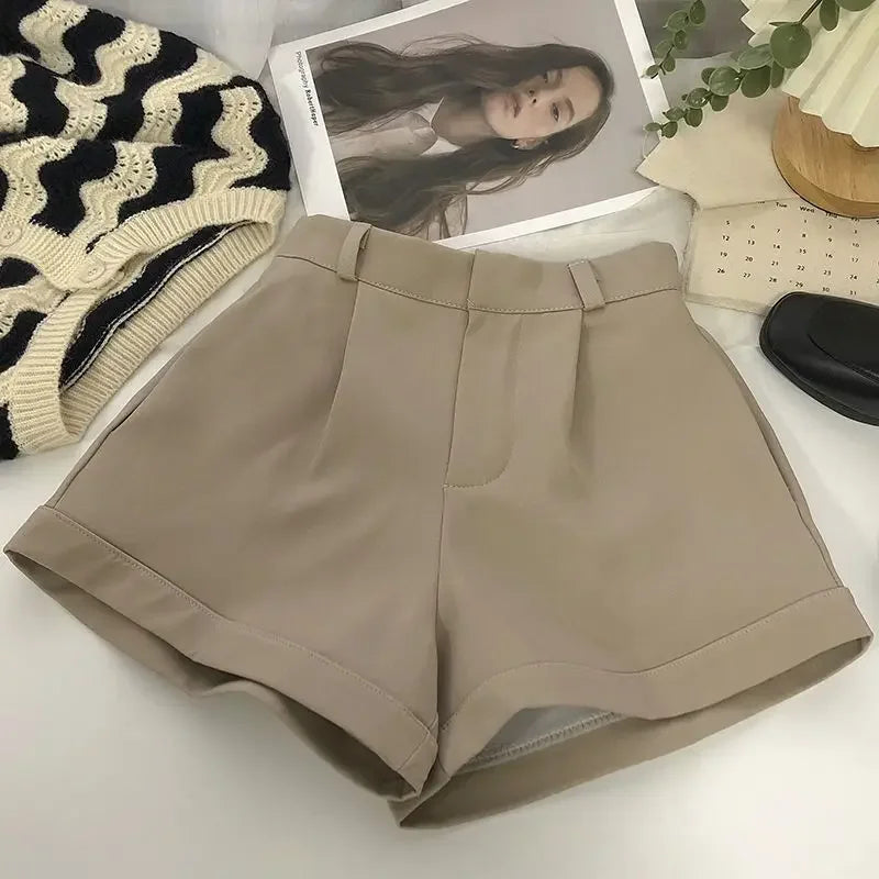 Women Shorts All-match Fashion New Arrival Solid Summer Casual Slim High Waist Korean Style Young Comfortable Daily Shopper Fit