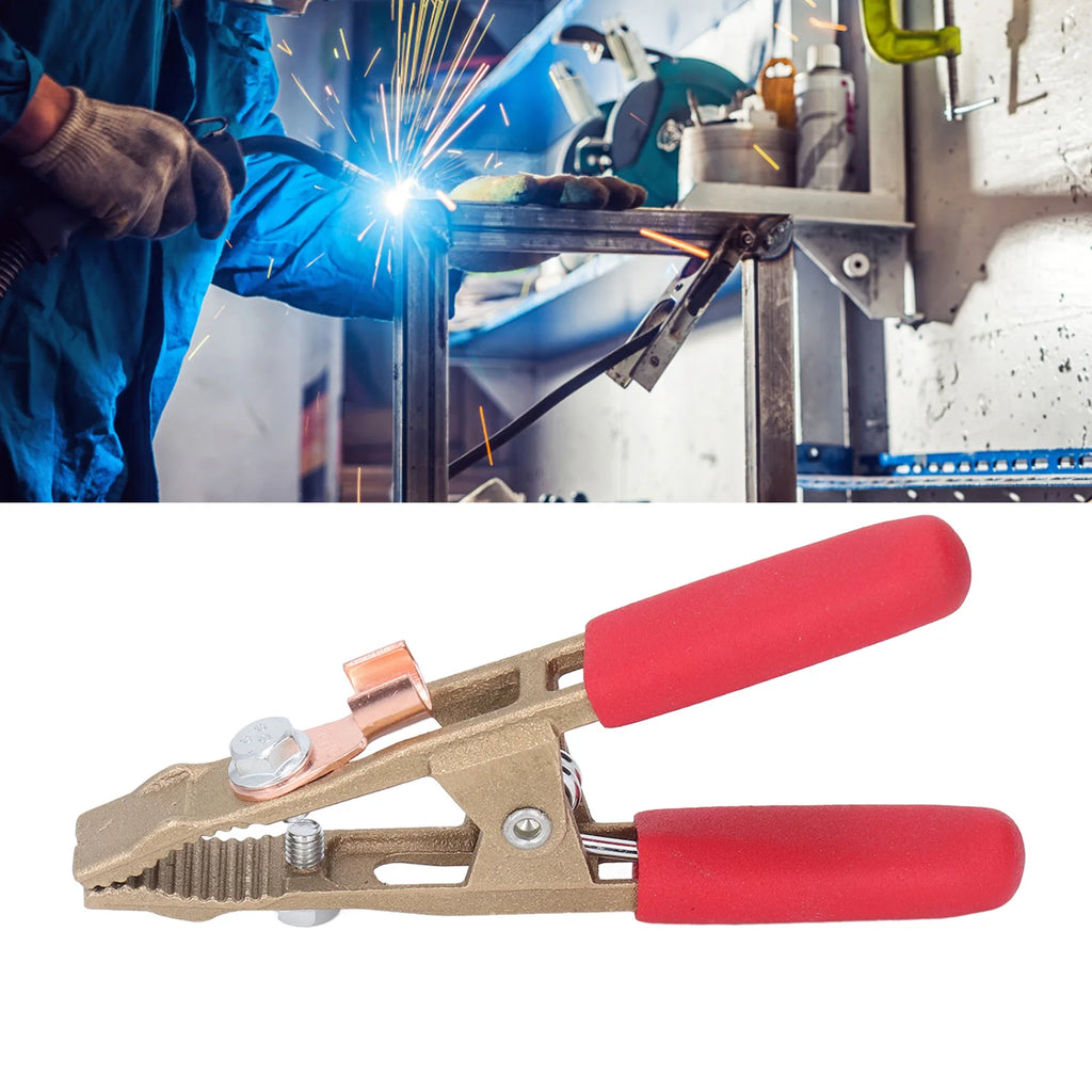260A Earth Cable Clamp A Shape Earth Wire Clamp Brass Grounding Work Clamp Electric Argon Arc Welding Pliers 260A Welding Pliers