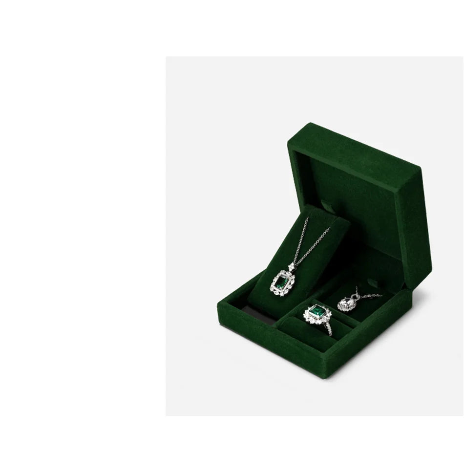 Oirlv Portable Velvet Jewelry Box Ring Box Necklace Pendant Storage Box Jewelry Accessories Wedding Gift Box Jewelry Organizer