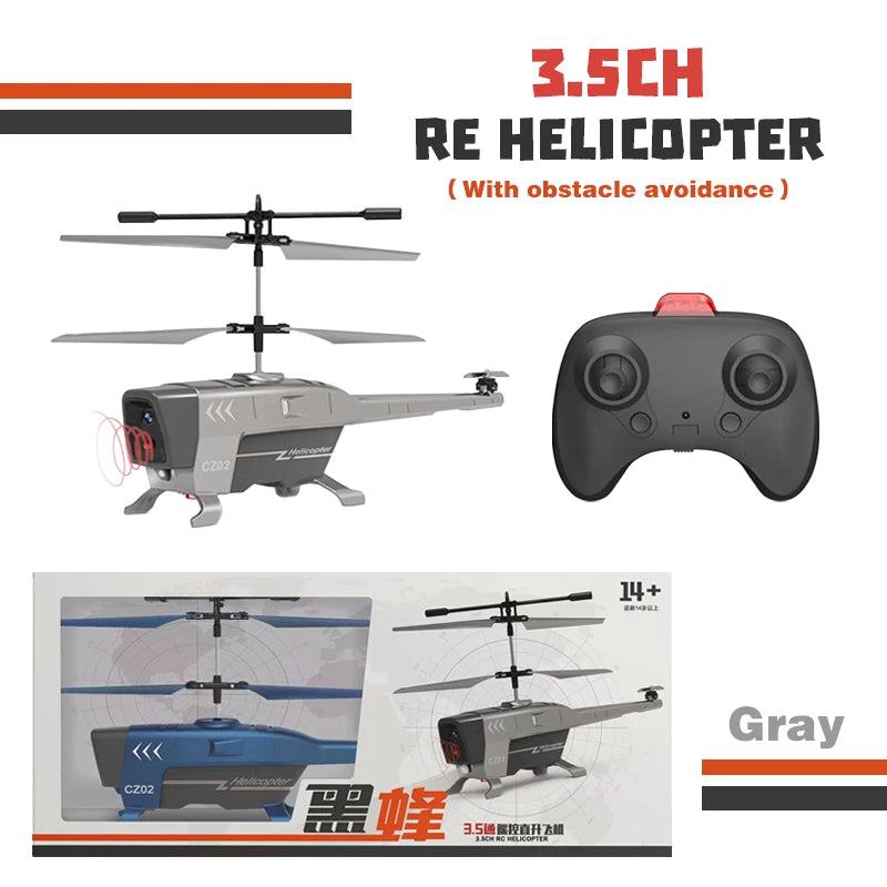 RC Helicopter 2.4Ghz 3.5H Obstacle Avoidance Anti-collision Remote Control Drone Toy Aircraft Kid Plane Indoor Flight Toys Gifts