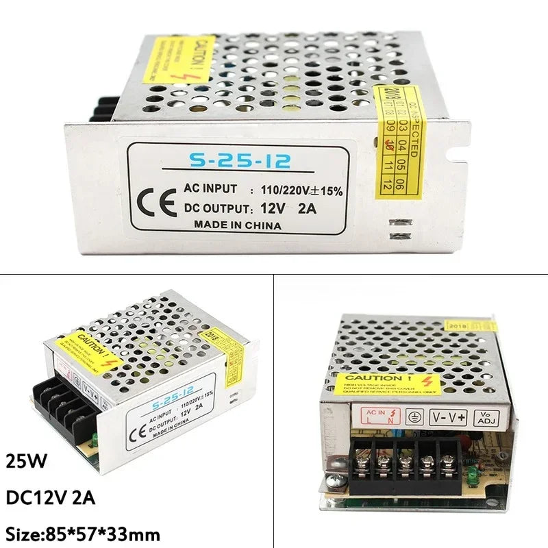 AC DC 110V 220V TO 5V 12V 24V 48V Switching Power Supply Source SMPS Fonte Power Supply 5 12 24 48V Transformer