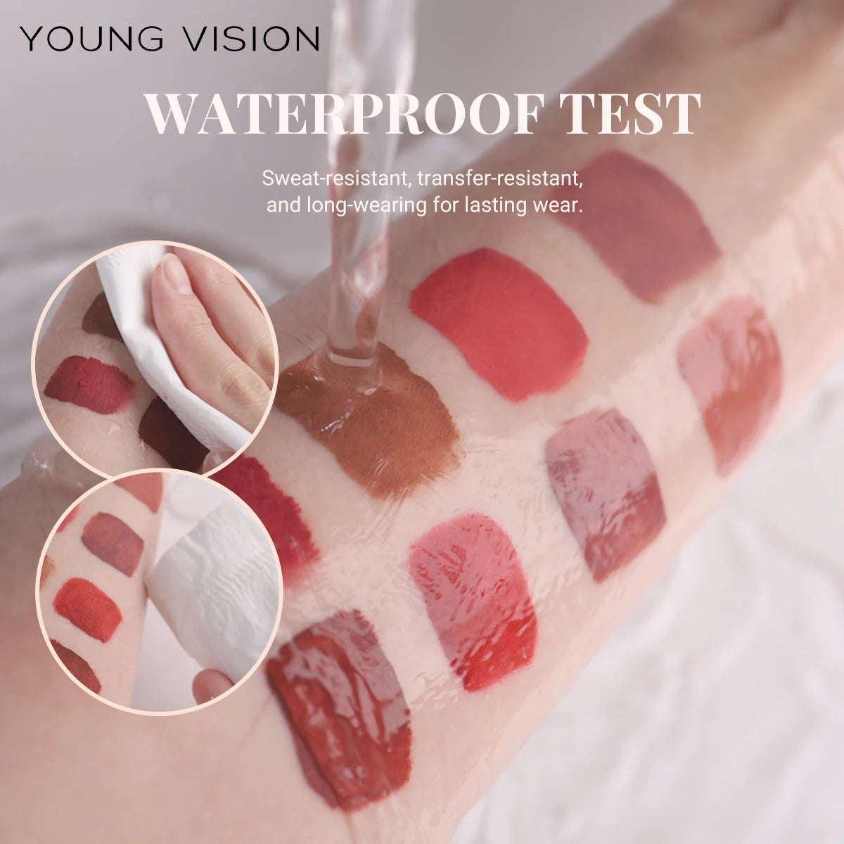 DUNUF  8-color matte velvet smooth easy-to-apply square tube lip gloss waterproof three-dimensional plumping lipstick