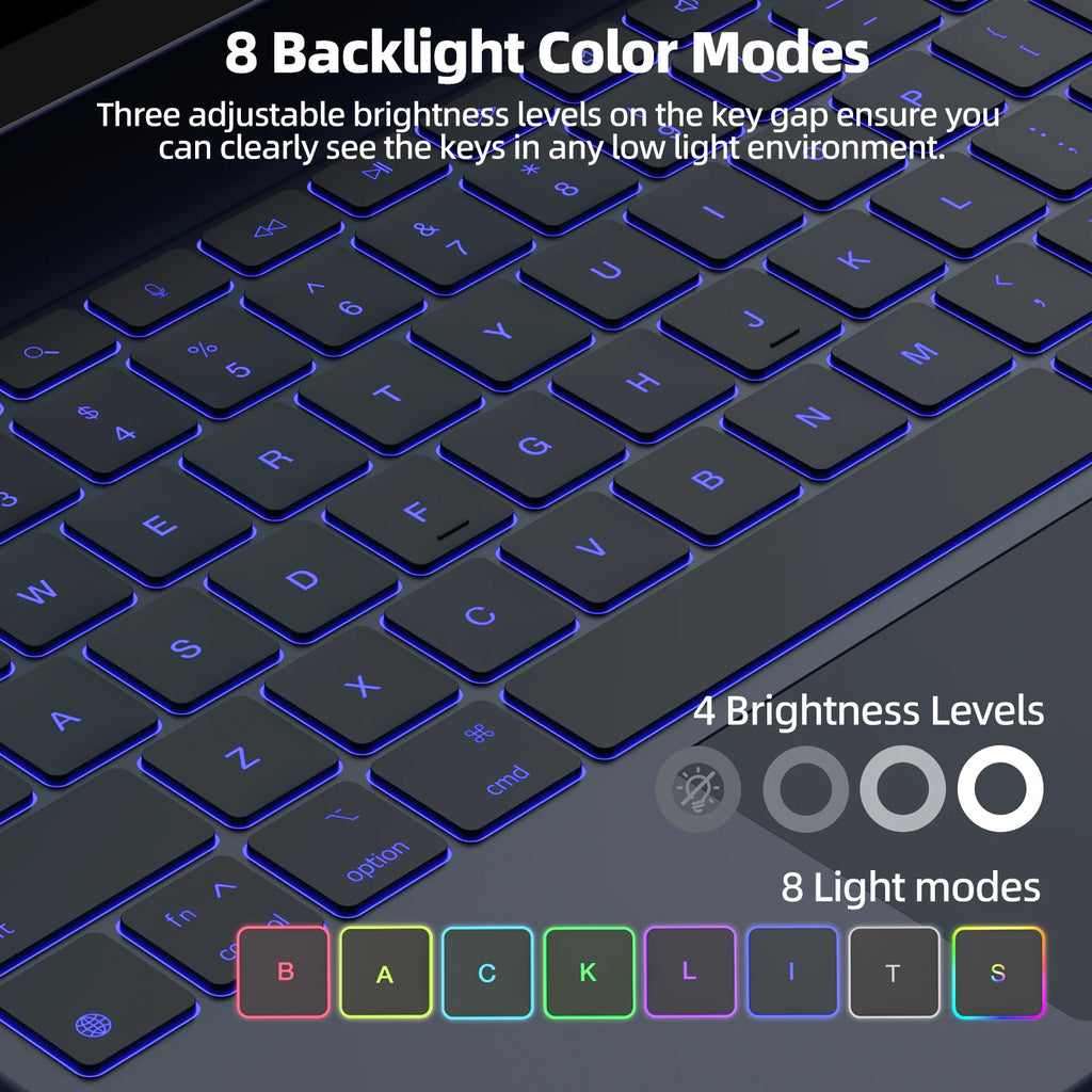 Lightweight Magic Keyboard for iPad Air 2025 Case for iPad Air 6 11 2024 Pro 13 Pro 11 2024 for iPad Pro 12.9 Air 4 5 10.9
