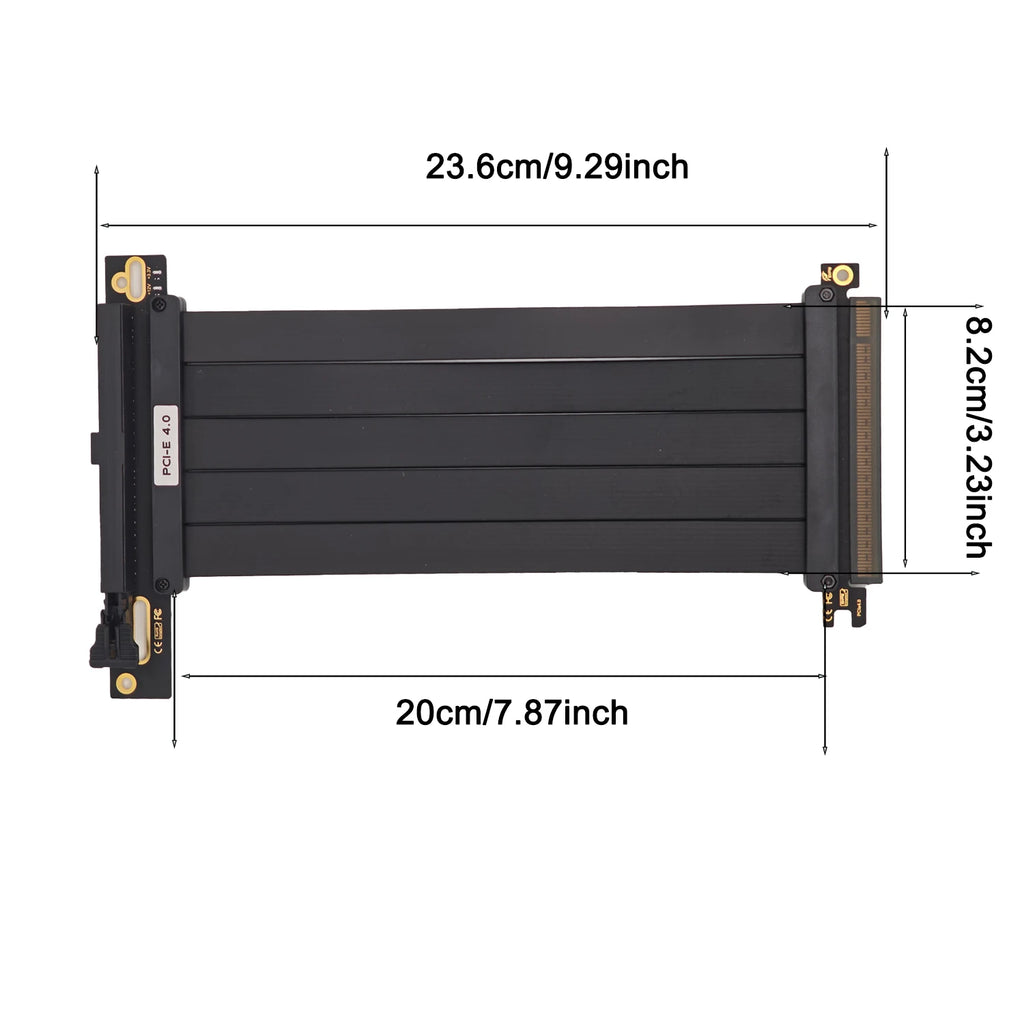 PCI Express 3.0/4.0 x16 to x16 Gen 4 GPU Double Reverse Graphics Card  Extension Cable Riser Card For ITX gold-plated Connector