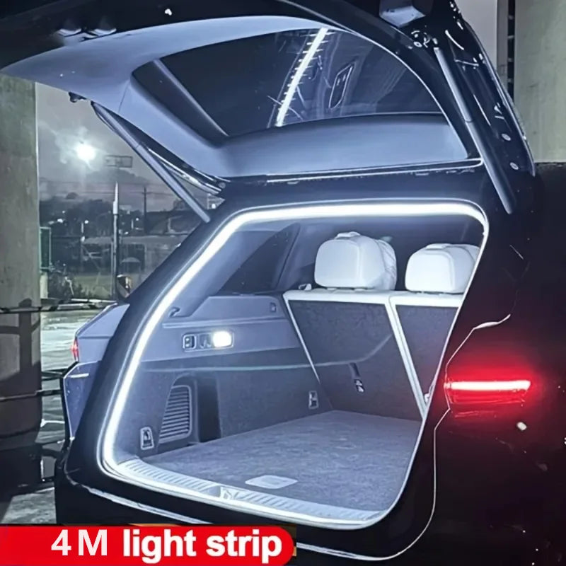 Car Trunk LED Strip Lights for The Interior Decoration of The Vehicle, Featuring Neon Lights and DIY Ambient Light Strips