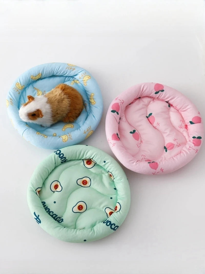 Round Hamster Bed Comfortable Sleeping Mat - Soft Cushion for Hedgehogs Squirrels Mice Guinea Pigs, Cozy Small Animal