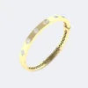 2.00CTW Mixed Cut Diamond Station Bangle Bracelet