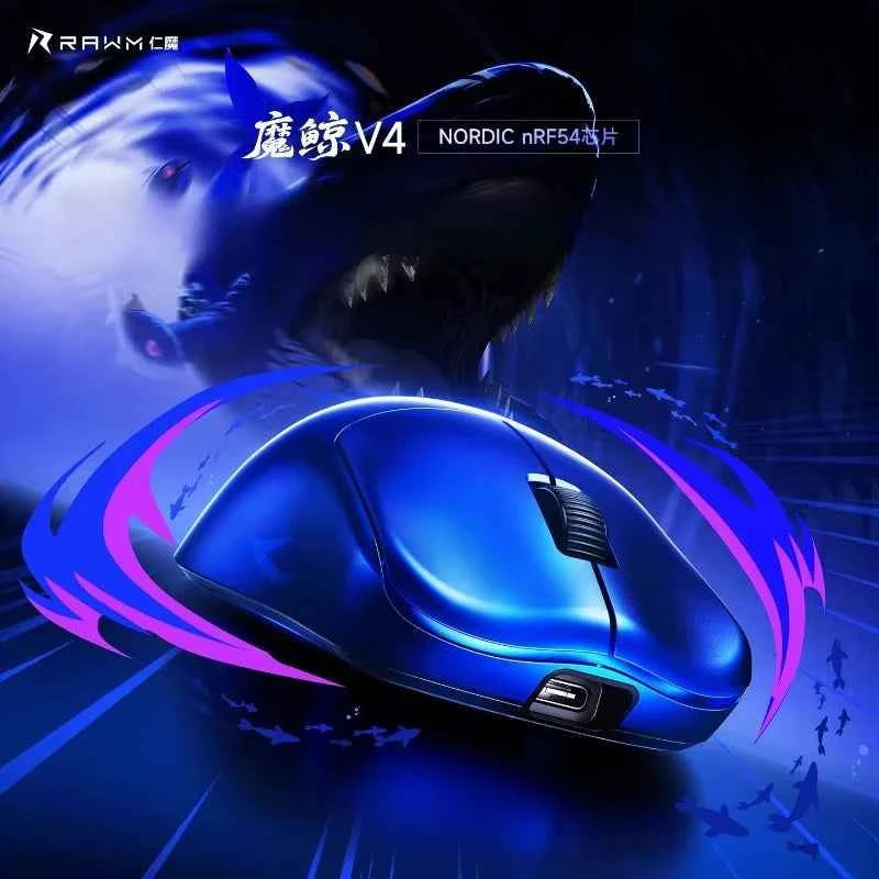 Rawm Leviathan V4 Gaming Mouse Native Dual 8k Lightweight Mouse Laptop Desktop Computer Esports Ergonomic Mice For Fps Pc Gamer