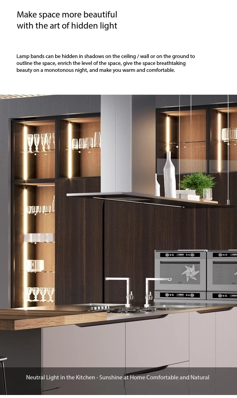 DC 12V 24V FOB COB Strip 320Leds/M High Density RA90 White 3000K 4000K 6000K IP20 Flexible Ribbon Rope LED Light