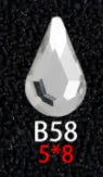 100PCS B41-80 Flat Bottom Special-Shaped Drill  Crystal Sleek Rhinestone 3D Manicure Nail Art Decoration Charms Jewelry