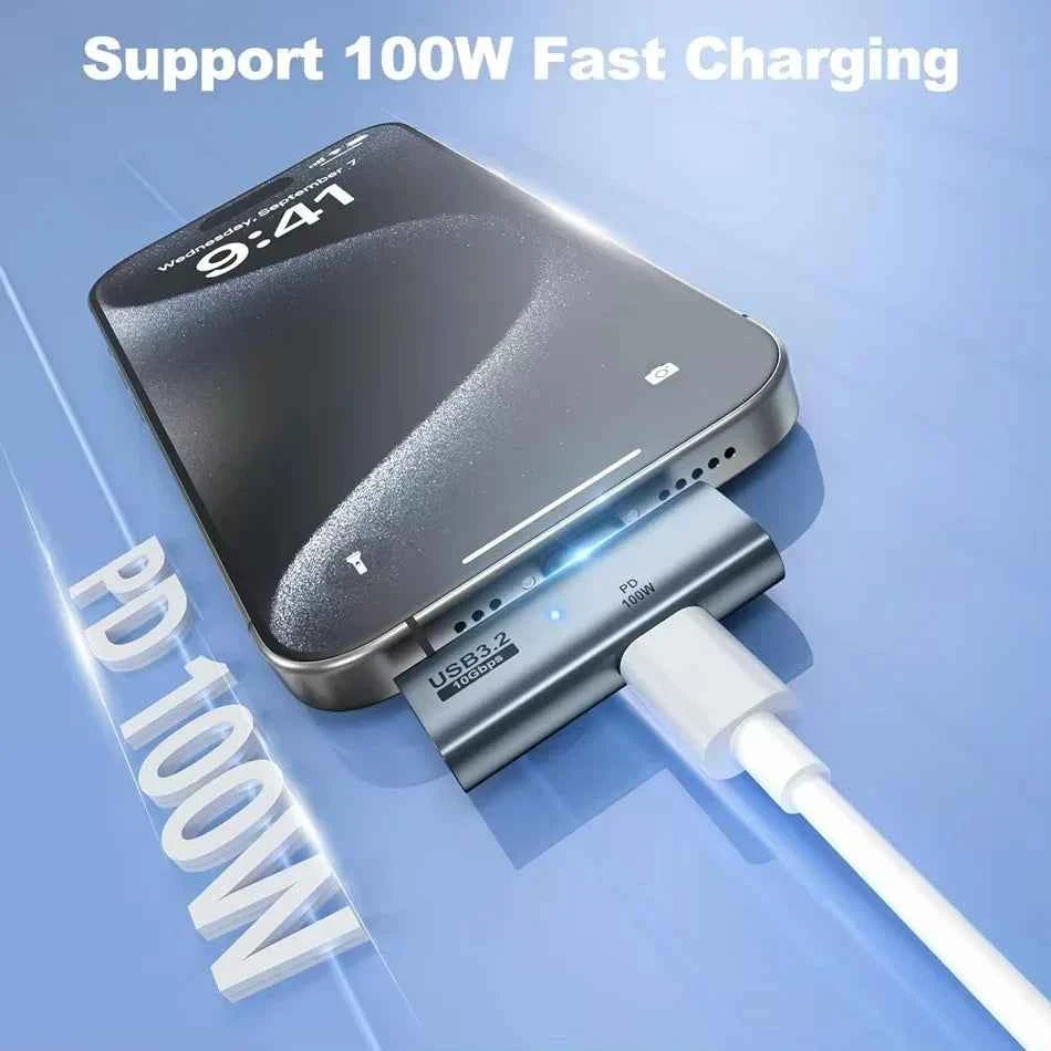 USB C Headphone and Charger Adapter 1 in 2 out Type C Audio Adapter with PD100W Fast Charging USB C Splitter for Iphone 15/16