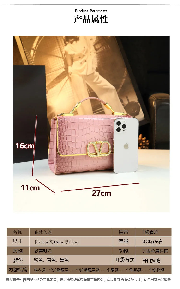 Classic Casual Solid Color Diaper Bags For Ladies Parisian Luxury Tote Bag High-End Crossbody Bag Elegant Fashion Messenger Bag