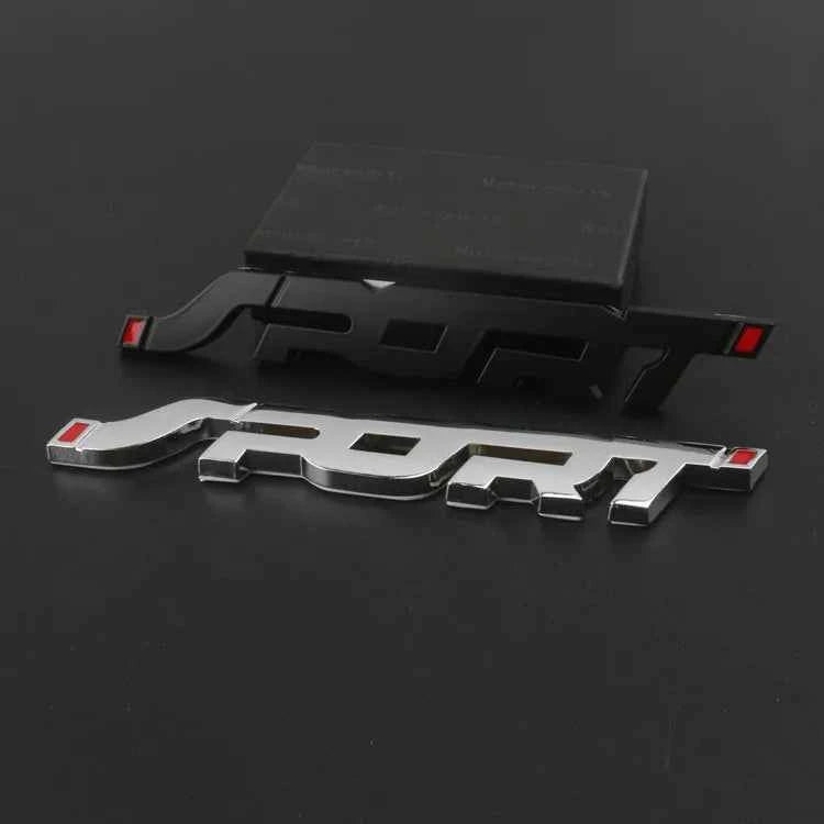 Car Accessories Sticker Styling Metal 3D Chrome Black Auto Car Trunk Racing Sport Word Letter Logo Emblem Badge Decal Sticker