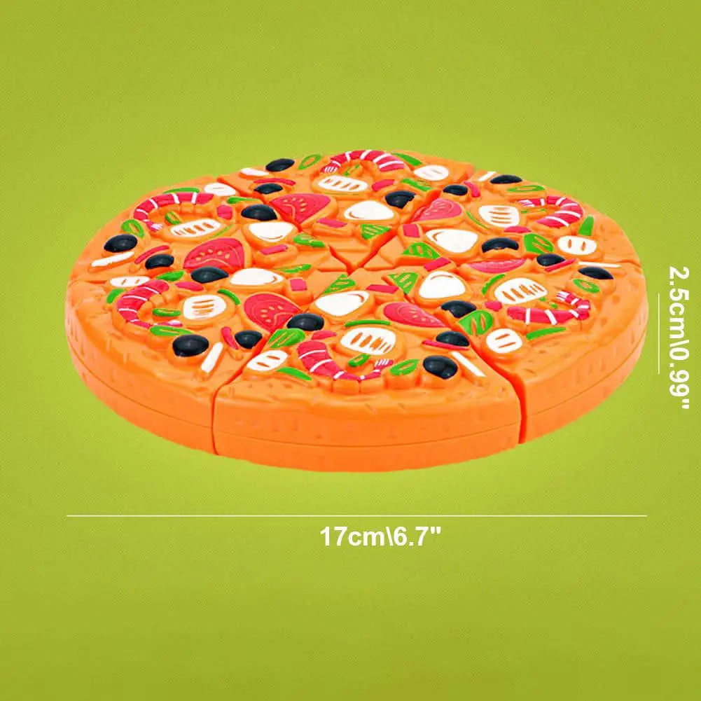 Kids Simulation Food Kitchen Toy Pretend Play Pizza with Cutter Children Interactive Toys Birthday Gifts for Boys And Girls