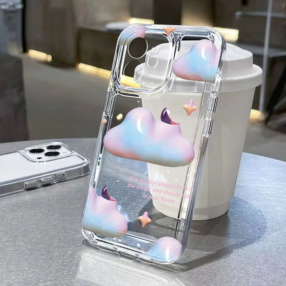 Cute Bow Cherry Phone Case For iPhone 16 Pro Case iPhone 15 13 17 11 12 14 Pro Max 16E XR XS 7 8 Plus SE Shockproof Clear Cover