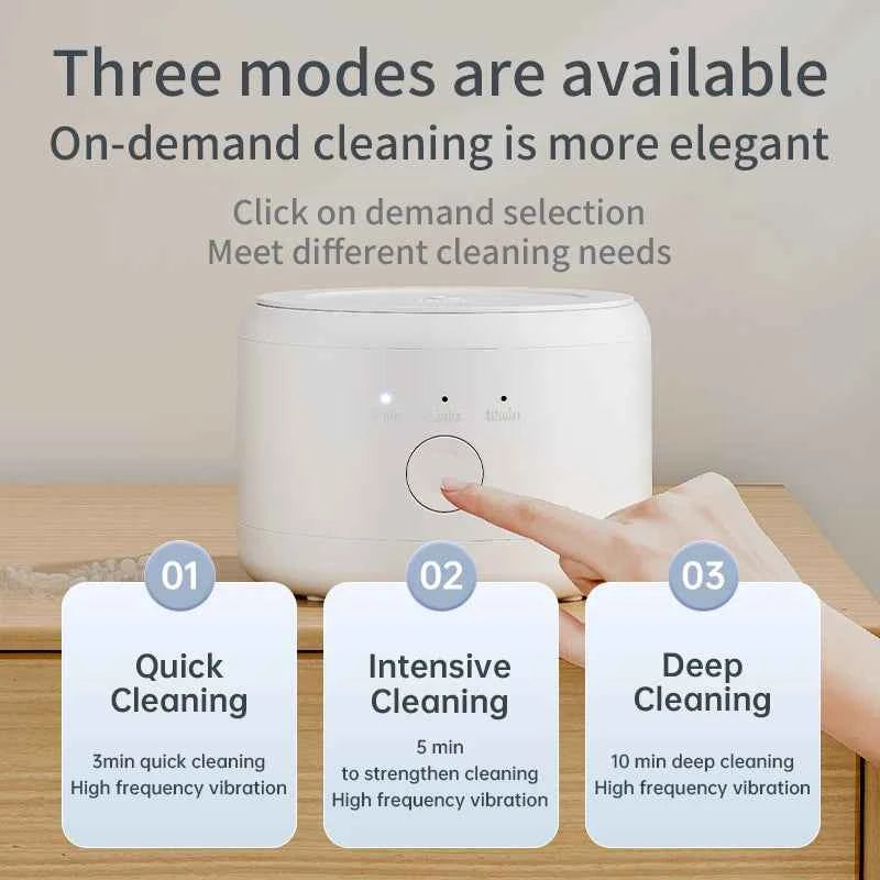 50KHZ Ultrasonic Braces Cleaning Machine Multi-function Invisible Retainer Denture Machine Jewelry High Frequency Cleaner