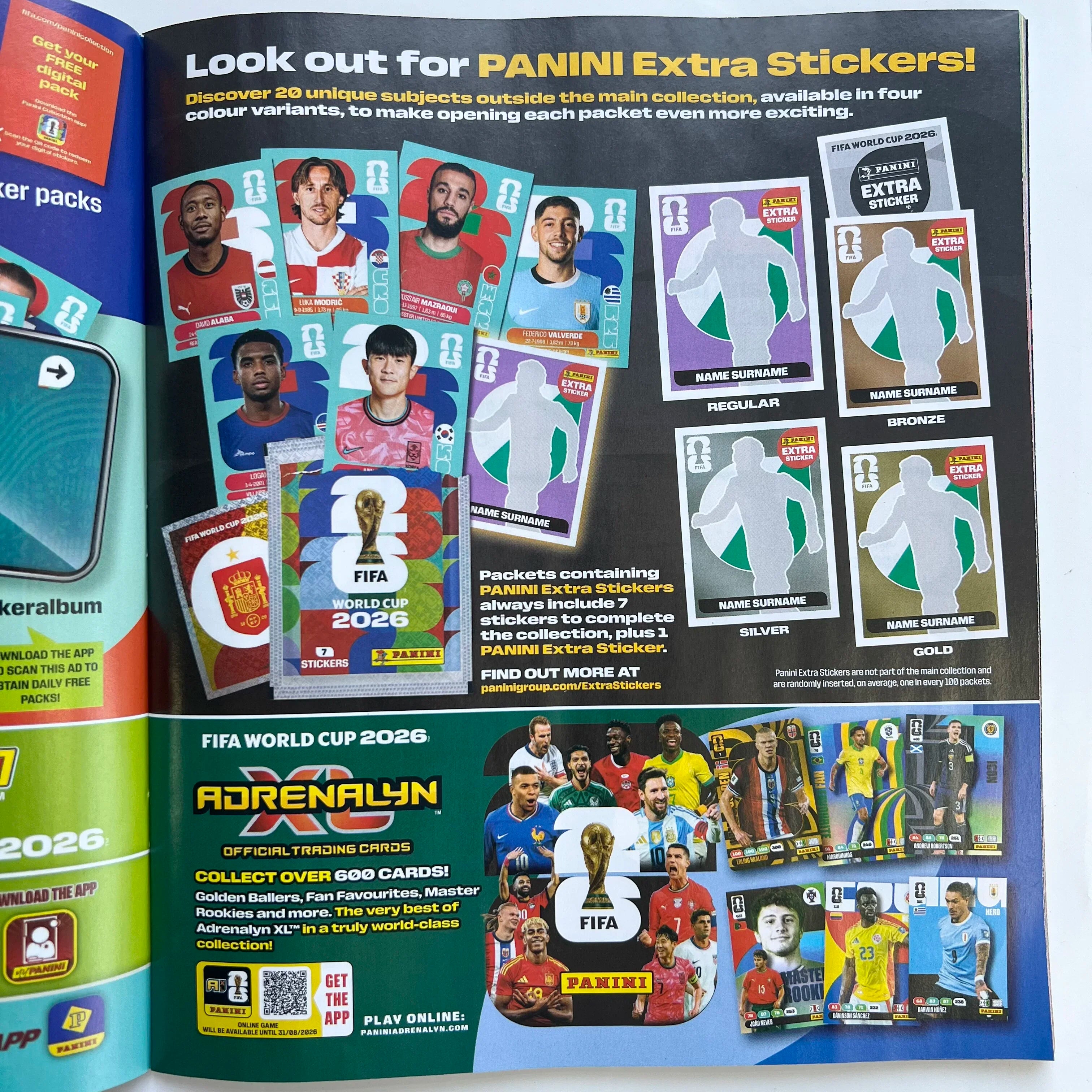 Genuine Panini FIFA 2026 Official Licensed Sticker Collection Full Box with Packs for Soccer Fans Album Stickers Collectors