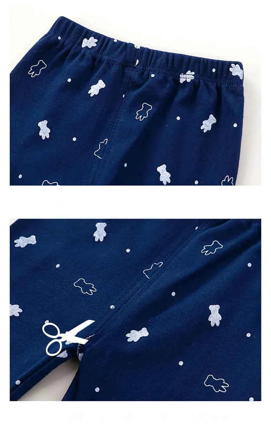 Spring Autumn Sleepwear Kids Comfort Cotton Pajamas Set Durable and Soft Unisex Cartoon Dinosaur for Boy Girl Children Clothes