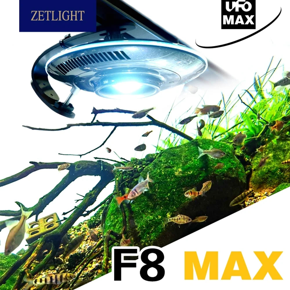 Zetlight UFO F8 Max 96W Smart LED Aquarium Light for Freshwater Planted Tank WRGB Full Spectrum APP Control