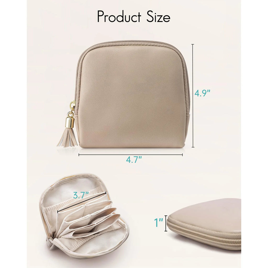 Portable Jewelry Bag Large Capacity Multiple Pockets Jewelry Organizer Bags Classified Jewelry Protective Case Coin Purse
