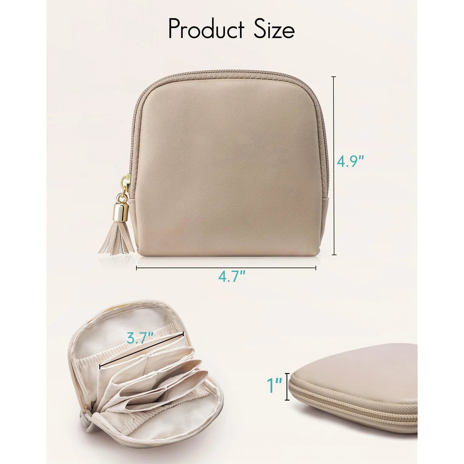 Portable Jewelry Bag Large Capacity Multiple Pockets Jewelry Organizer Bags Classified Jewelry Protective Case Coin Purse