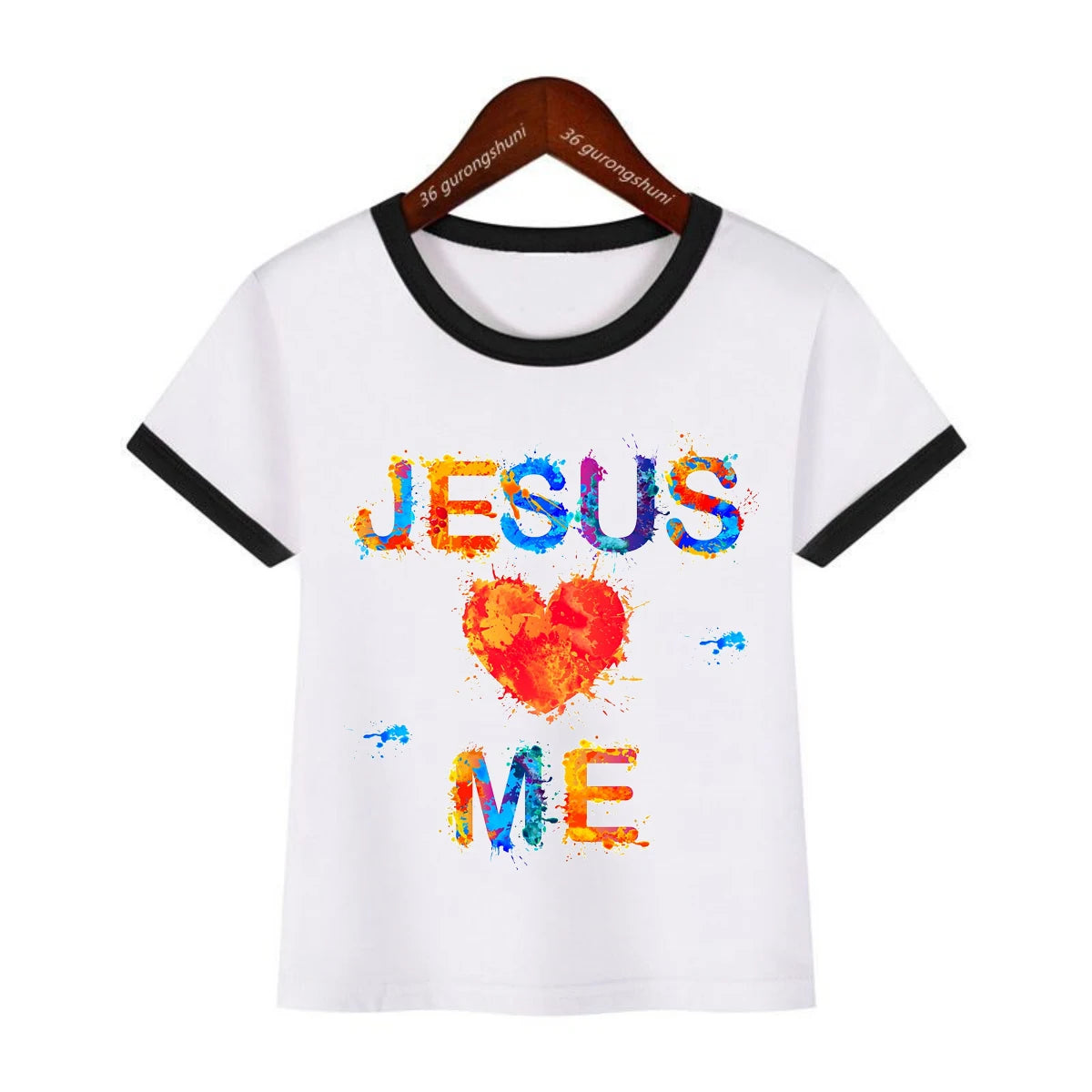 Newest Jesus Love Me Graphic Printed Tshirt Girls/Boys Cool 2-13 Years Kids Clothes Summer Fashion Short Sleeve T-Shirt Tops