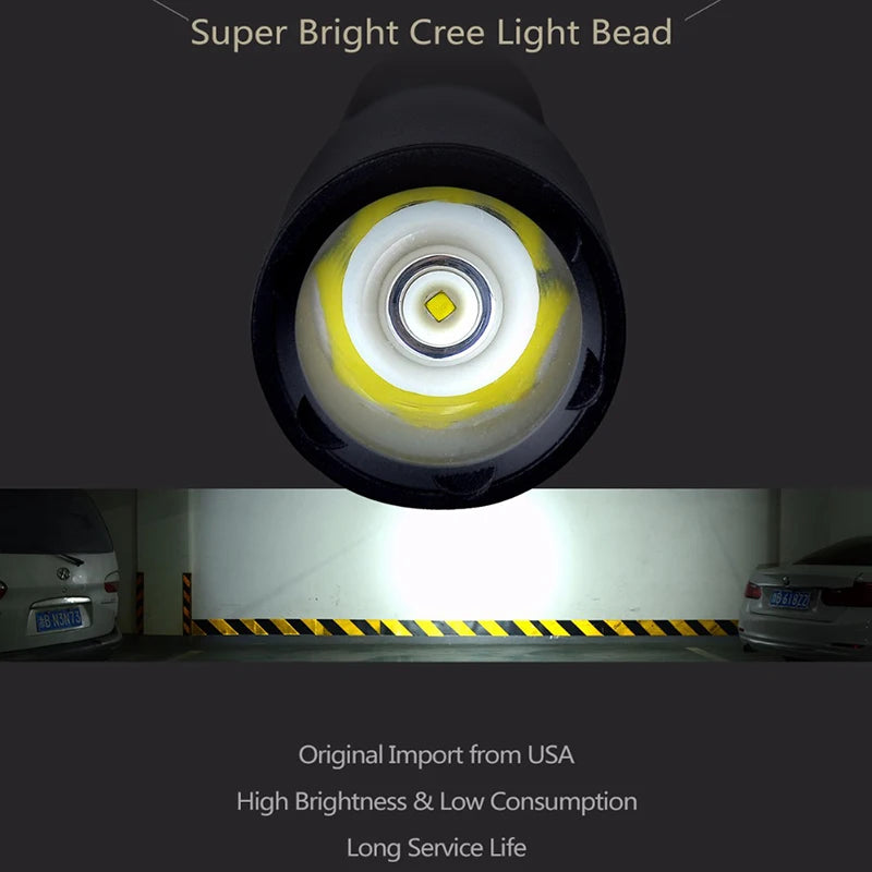 Aluminum Baseball Bat LED Flashlight – Waterproof Torch