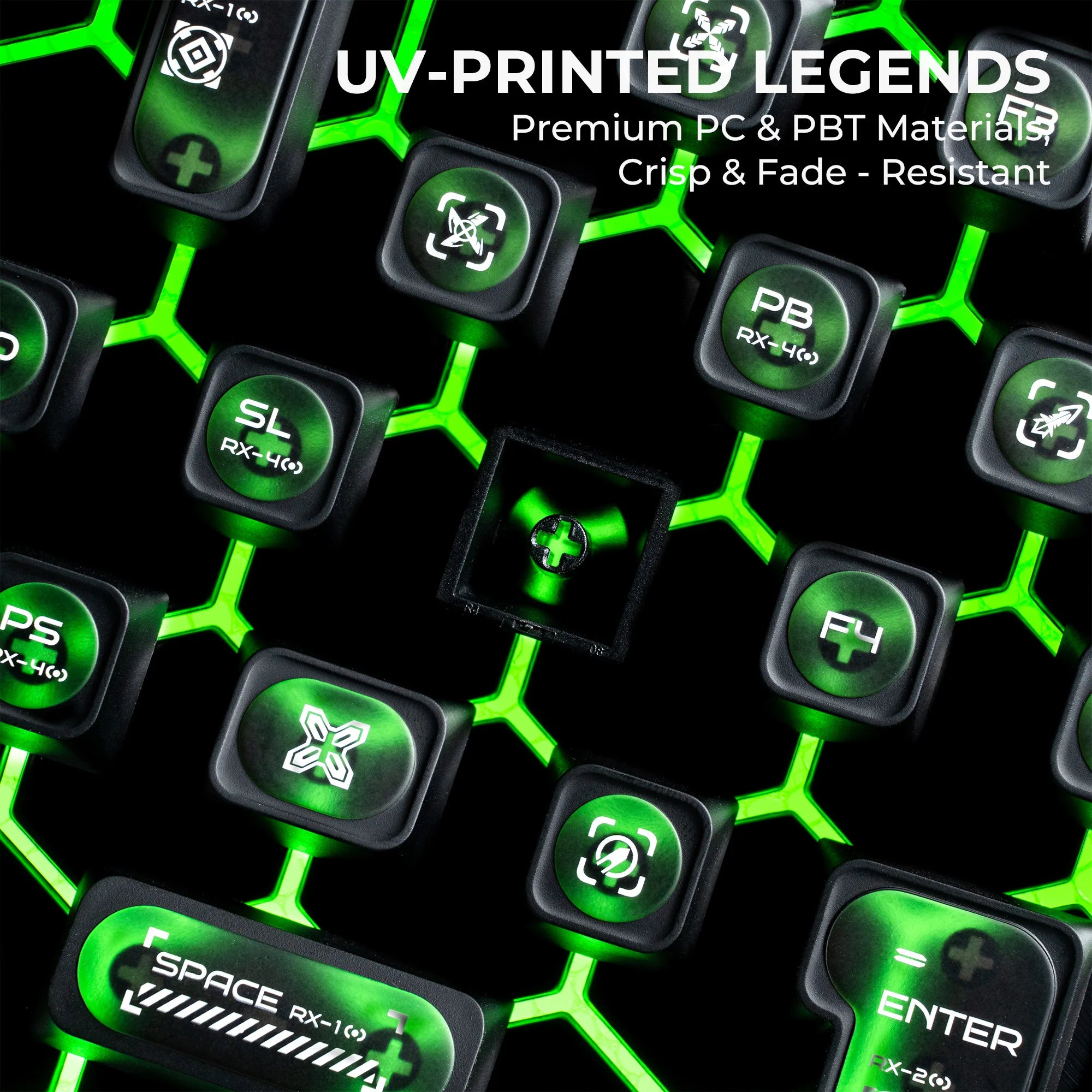 XVX White Shine Through Cats eye MAX Profile Dye-Sub PBT Keycap Set 136-Key