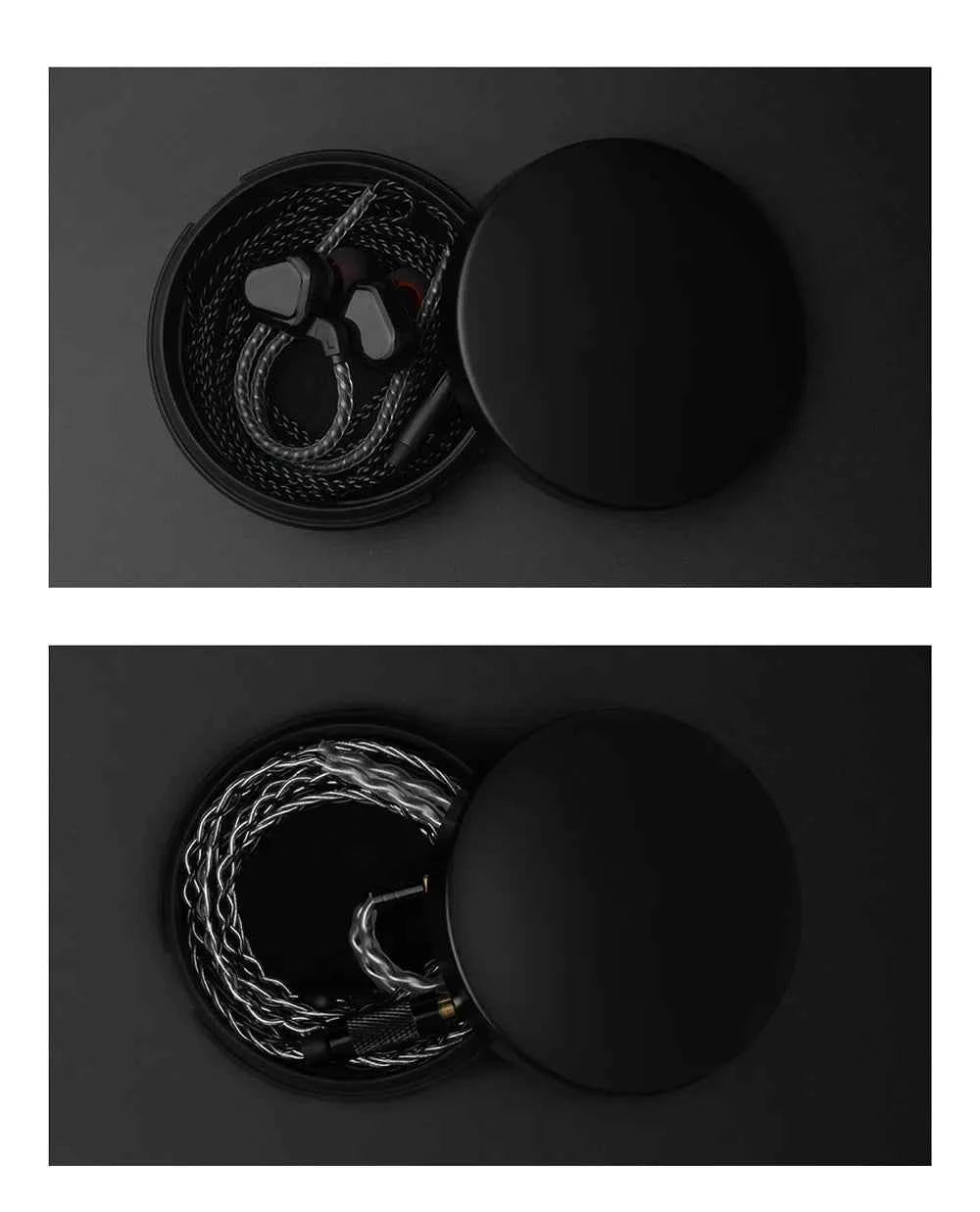 Opansten New Metal Aluminum Alloy In-ear Earphone Accessories Earphone Hard Waterproof Portable Storage Case Bag Box Earphone
