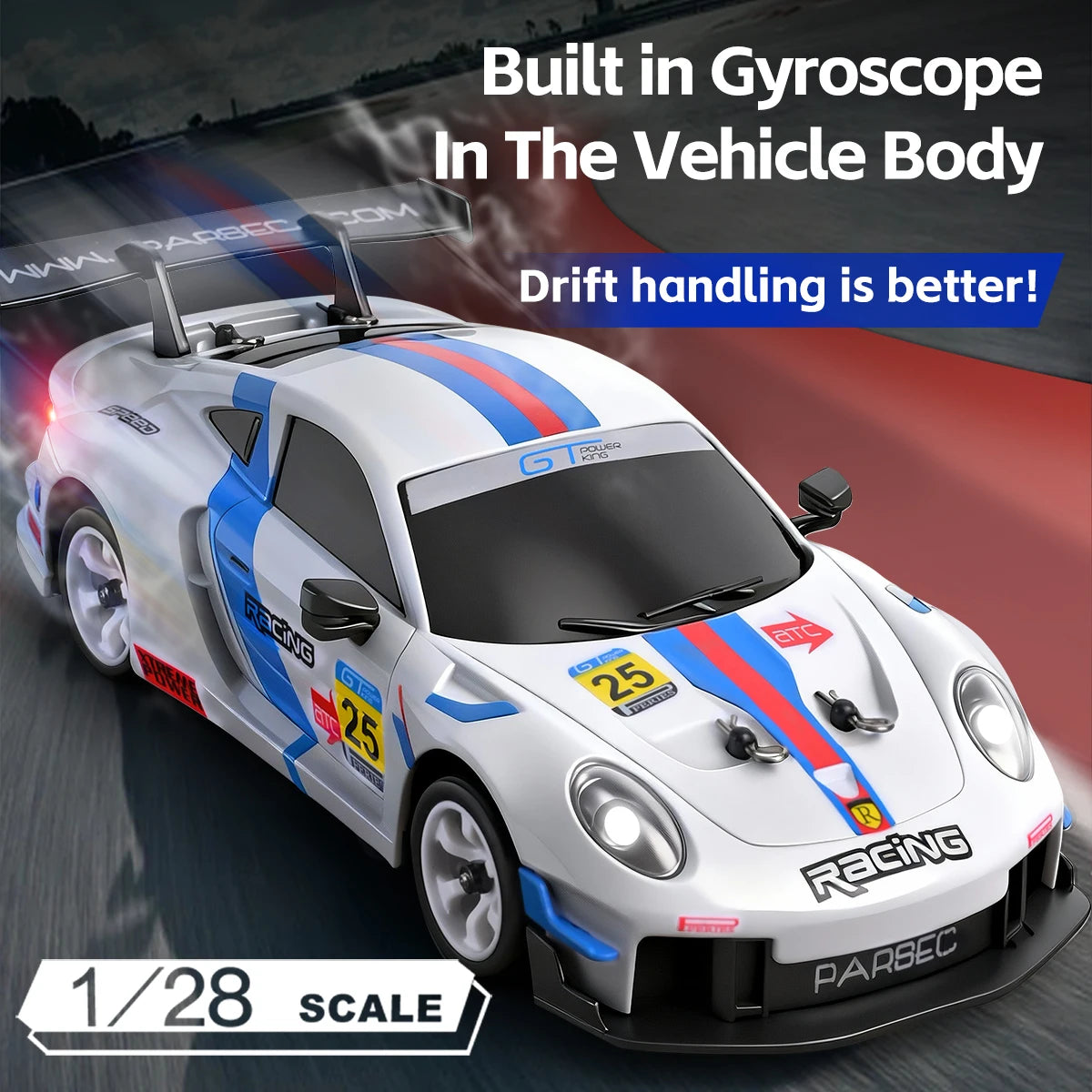 WLtoys 1/28 RC Drifting Car 284191 284019-A Upgraded Gyro 4WD High Speed Radio Control Model 2.4G Drift Racing Vehicle Mini Gift
